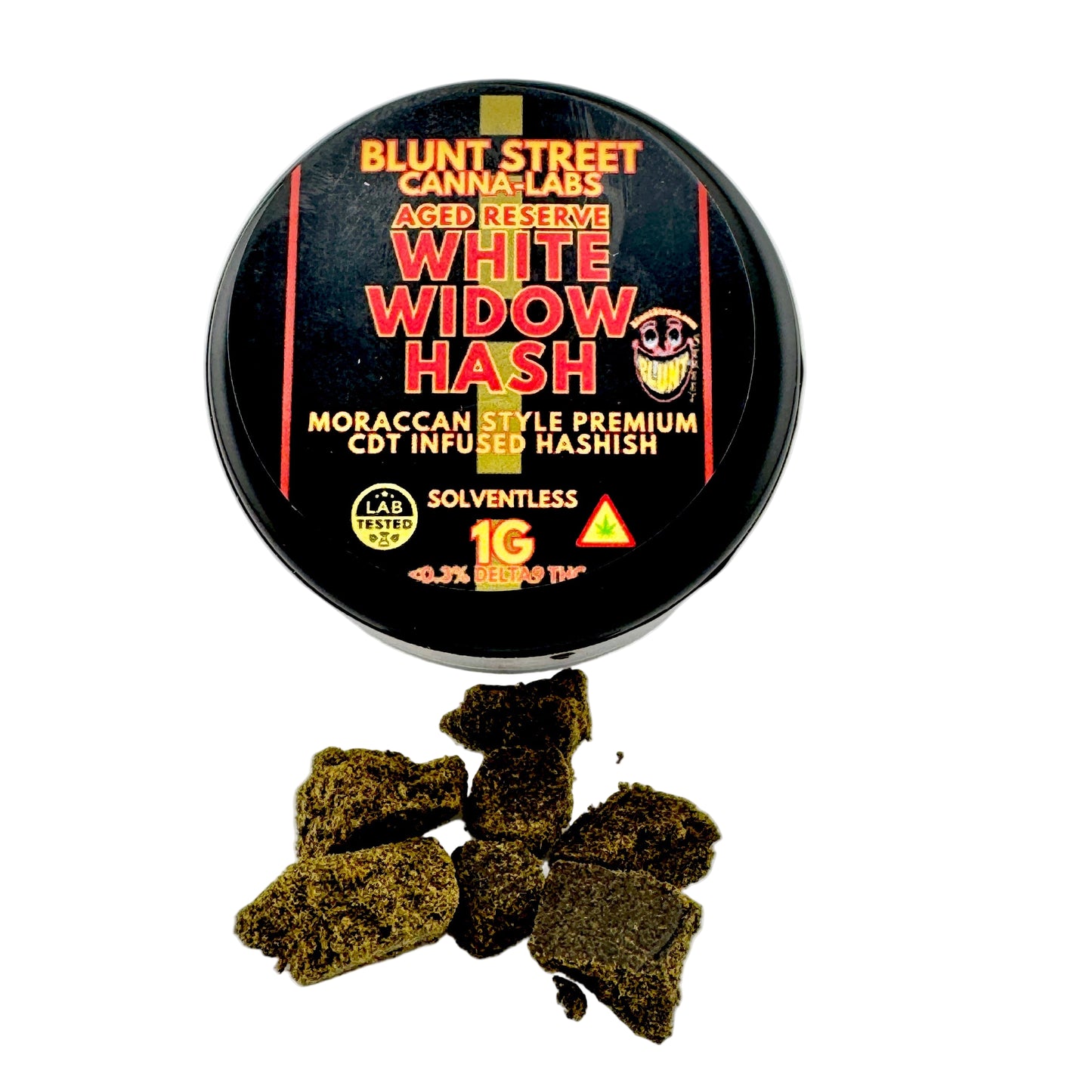 White Widow 75% THCA Moroccan Hash | Aged Reserve | CDT Infused
