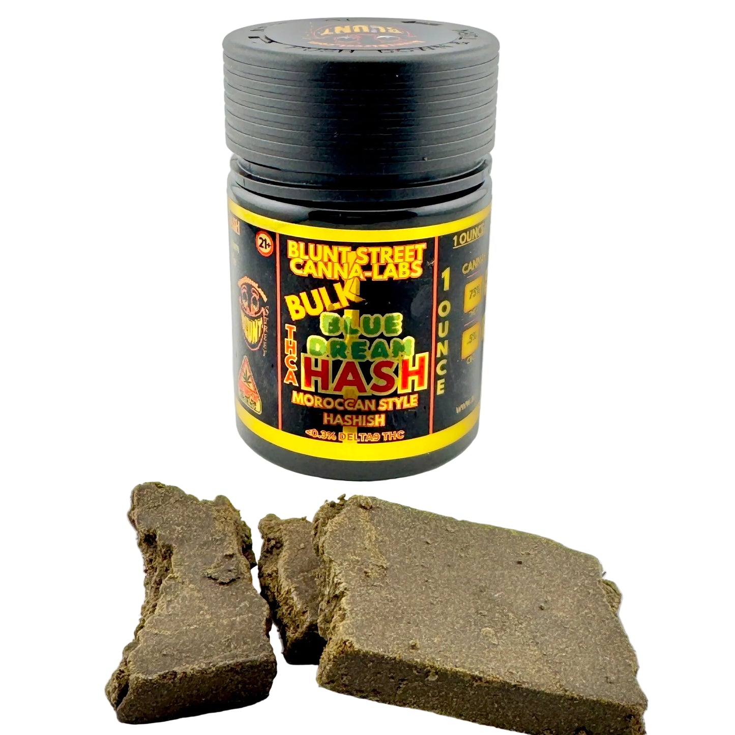 Blue Dream 75% THCA Moroccan Brick Hash | Aged Reserve | CDT Infused