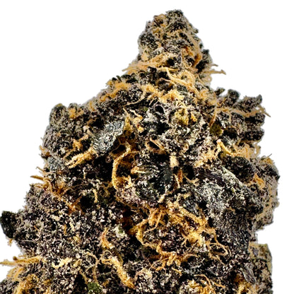 Close-up of a cannabis bud with a gray background