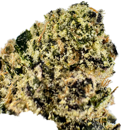 Close-up of a cannabis bud with a white background