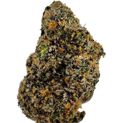 Close-up of a cannabis bud with a gray background