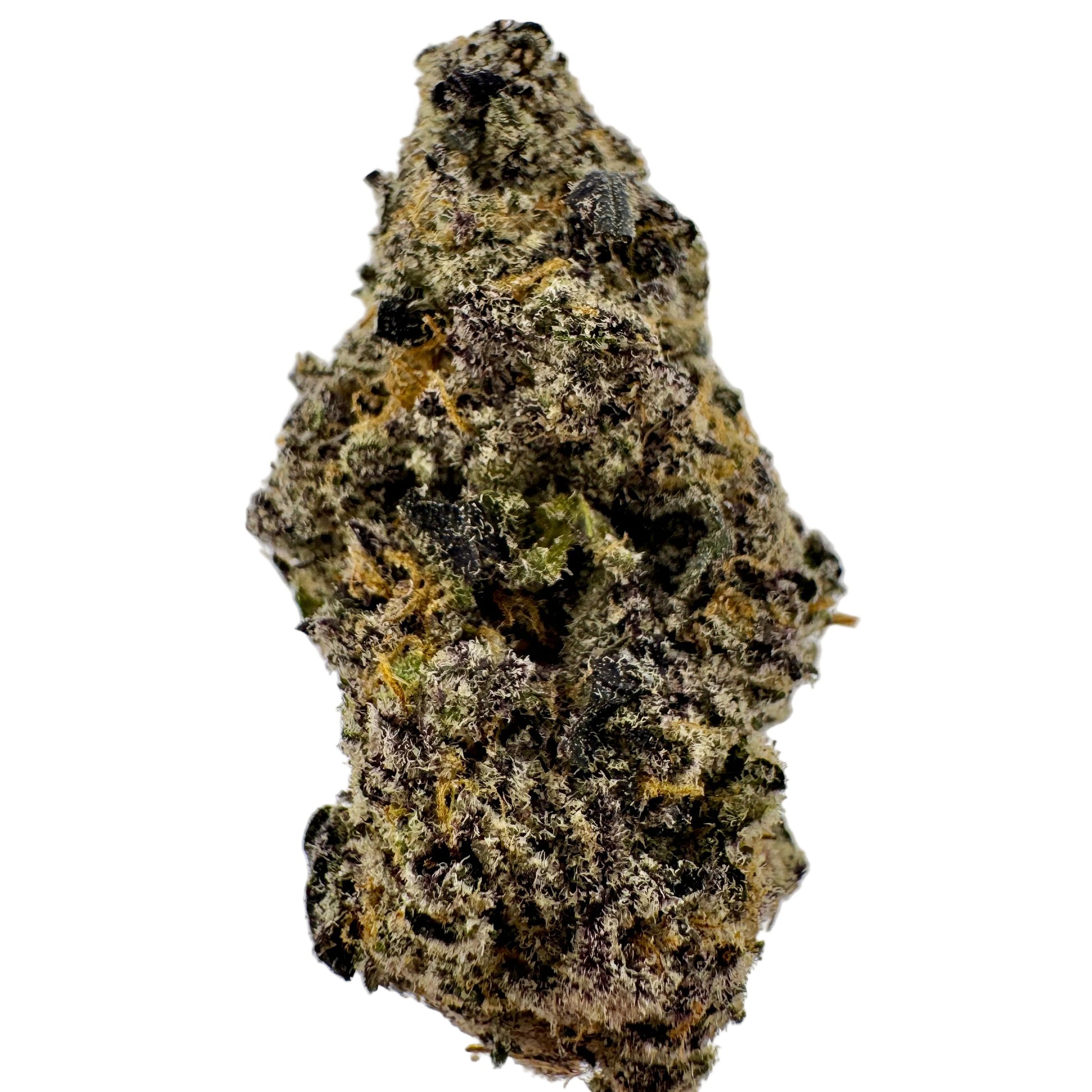 Close-up of a clump of cannabis on a white background