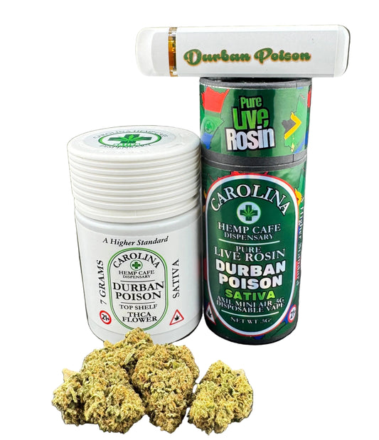 Marijuana products including a container, buds, and packaging on a gray background