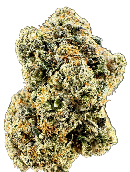Close-up of a cannabis bud with a gray background