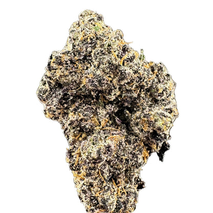 Close-up of a cannabis bud on a white background