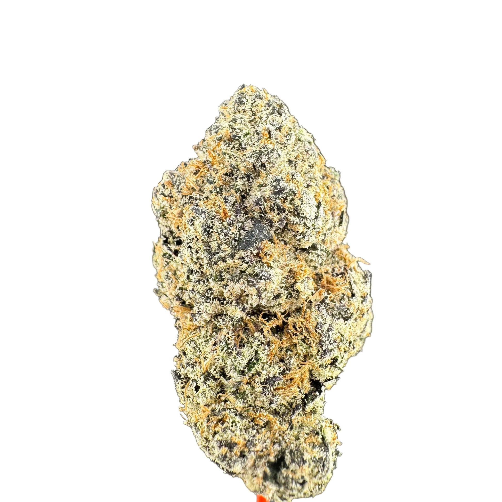 Close-up of a clump of cannabis on a gray background