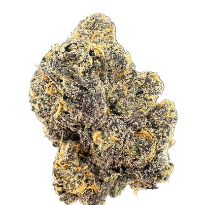 Close-up of a cannabis bud with a gray background