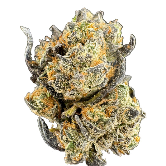 Close-up of a cannabis bud with a dark background