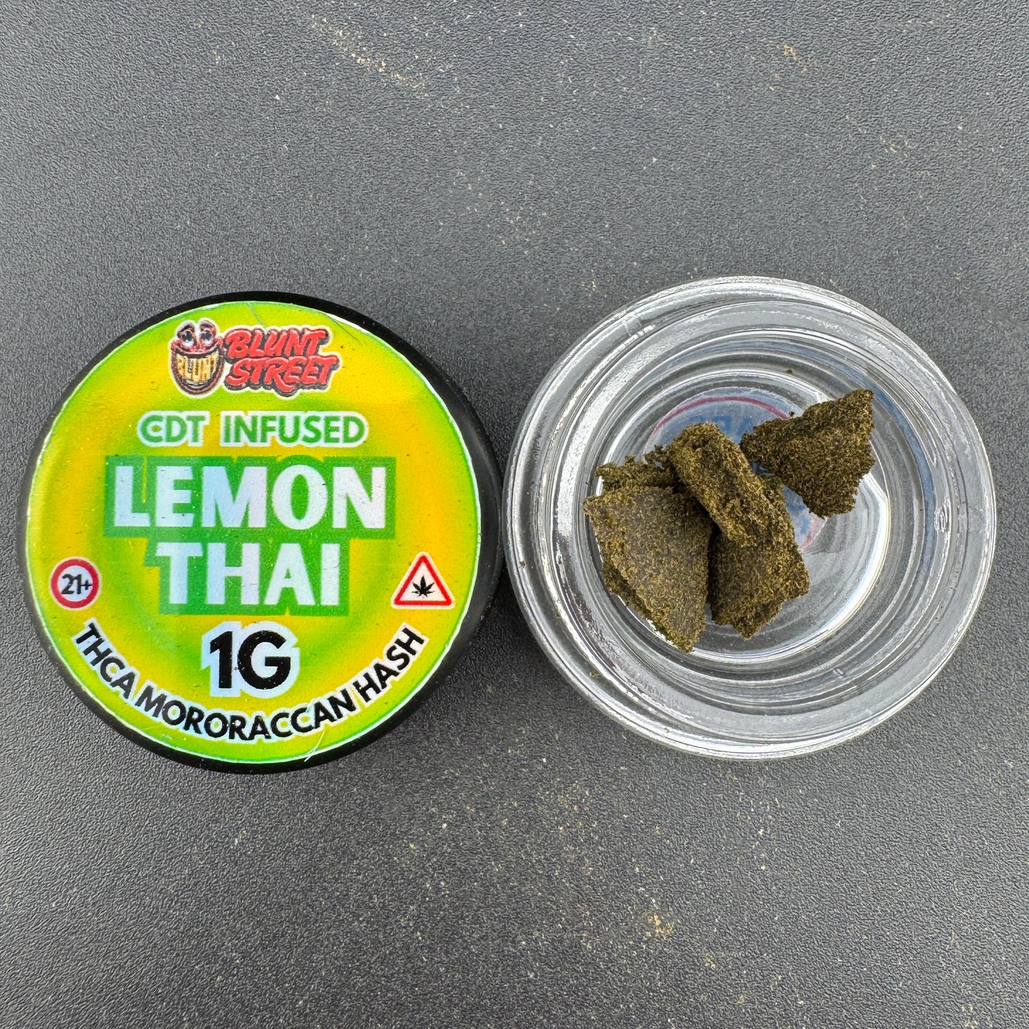 Lemon Thai THCA Moroccan Brick Hash | CDT Infused Premium Pressed Hash