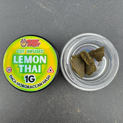 Lemon Thai THCA Moroccan Brick Hash | CDT Infused Premium Pressed Hash