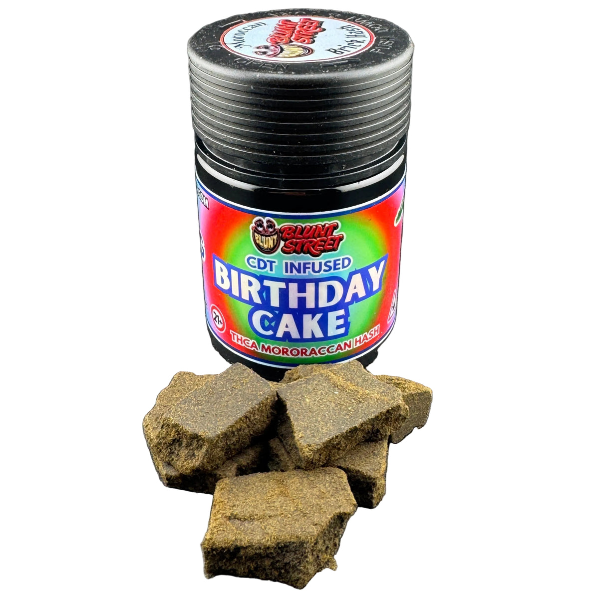 Birthday Cake THCA Moroccan Brick Hash | CDT Infused Premium Pressed Hash