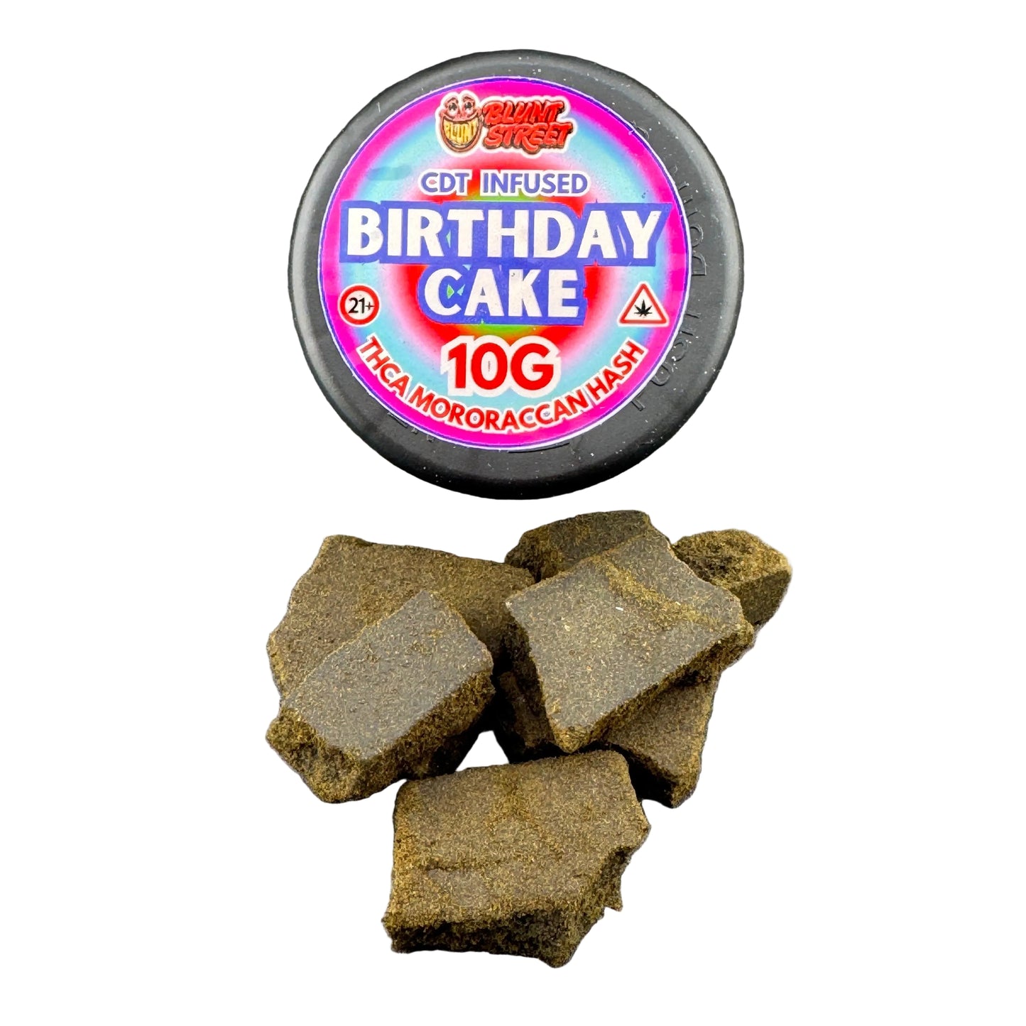 Birthday Cake THCA Moroccan Brick Hash | CDT Infused Premium Pressed Hash