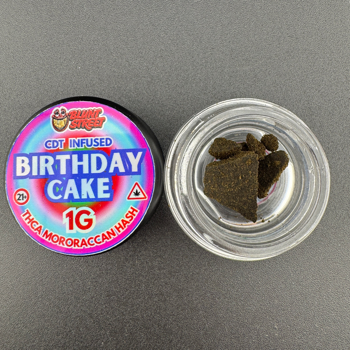 Birthday Cake THCA Moroccan Brick Hash | CDT Infused Premium Pressed Hash