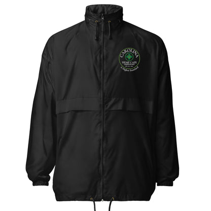 Black Carolina Hemp Cafe Dispensary Unisex windbreaker jacket