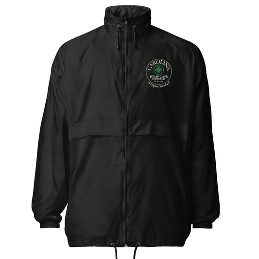 Black Carolina Hemp Cafe Dispensary Unisex windbreaker jacket