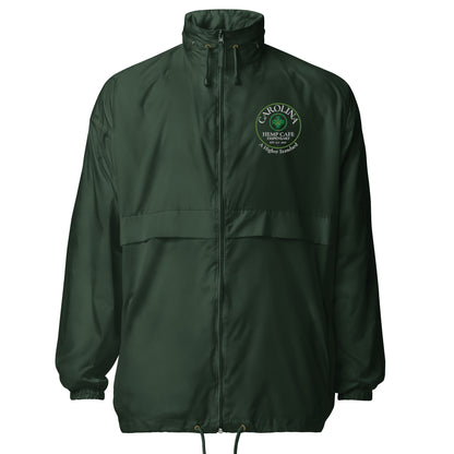 Forest Green Carolina Hemp Cafe Dispensary Unisex windbreaker jacket