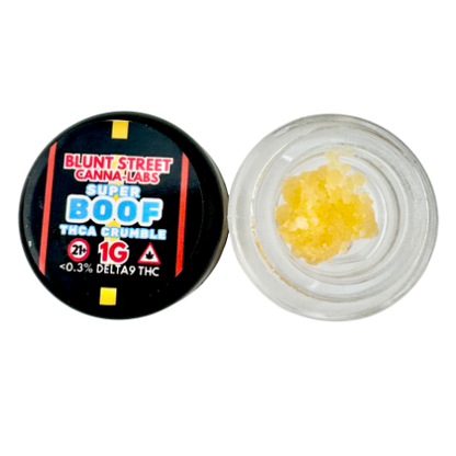 SUPER BOOF 96.2% THCA Crumble, Lab Tested, Solvent-Free